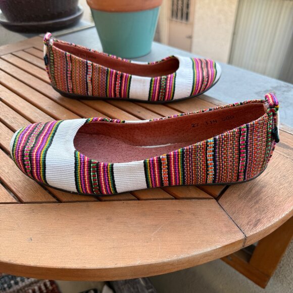 Ikk Multicolor Striped Slip-On Flats Size 27/9.5 - Picture 4 of 7
